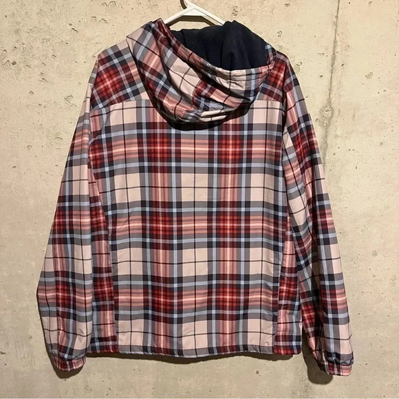 American Eagle Jacket Men's Large Plaid Full Zip Fleece Lined Windbreaker Coat - Picture 7 of 10